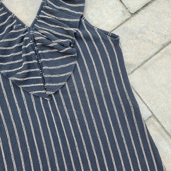 Zara Pin Striped Sleeveless Dress L - Picture 3 of 8